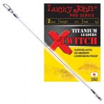 Поводки титановые Lucky John Pro Series X-Twitch оснащ. вертлюг. и застеж. d 0.20мм/05кг/15см 2шт.