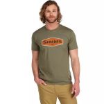 Футболка Simms Logo Frame T-Shirt, Military Heather, M