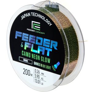 Леска монофильная Feeder Concept Feeder & Flat Camo Neon Glow 200m # 030