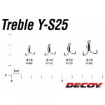 Крючок тройной Decoy Y-S25 #16 (8 шт.)