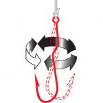 Крючок Tru Turn Bait Holder 303G с поводком, №4, 5 шт, цвет Blood Red