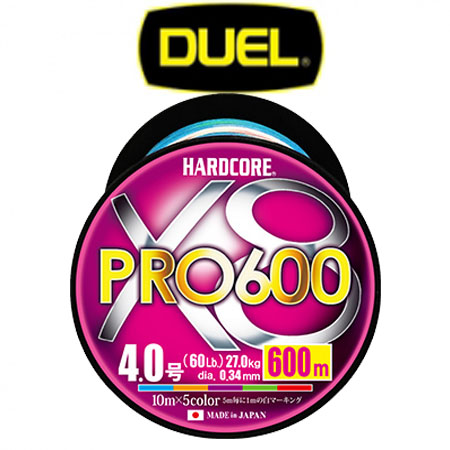 Duel PE Hardcore X8 Pro 600m 5Color