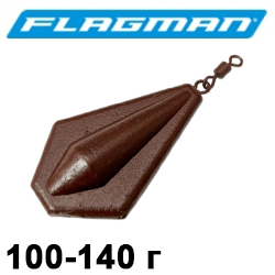 Flagman Грузило Крылатка карповая с вертлюгом Brown ВР