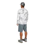 Термофутболка Simms SolarFlex LS Crewneck - Print, XL, Cloud Camo Grey