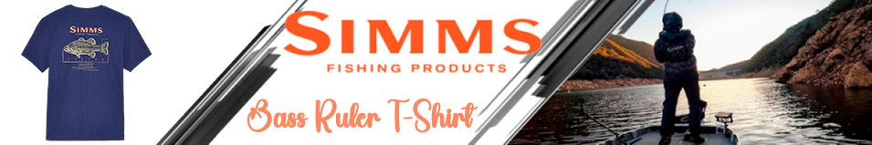 Simms Bass Ruler T-Shirt, Navy