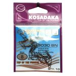 Вертлюг роликовый с "Super hooked snap" №10 7kg (8шт.) Kosadaka 3030BN-10