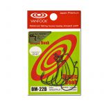 Офсетные крючки Vanfook DM-22 #1/0 Stealth Black