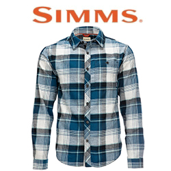 Simms Dockwear Cotton Flannel, Atl Celadon Plaid