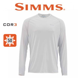 Simms SolarFlex LS Crewneck Solid Sterling