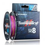 Шнур ECOODA Vanguard PEX8 200 м (#2.5 0.26мм 26Lb 12.5кг) цвет мультиколор