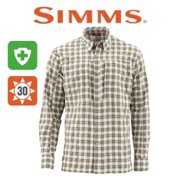 Simms BugStopper LS Shirt Plaid Cork Plaid
