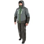 Костюм-поплавок мужской зимний ХСН "Rescuer III New" -45, Hardguard, серый (зеленые молнии) (56-58/182)