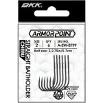 Крючок одинарный BKK Armorpoint - Straight Baitholder-Chebu (Refill Pack) (A-EW-8804) - 4/0# (5шт)