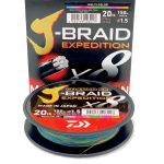 Леска плетёная Daiwa J-Braid Expedition × 8A 150m Multi Color 12LB/#1.0