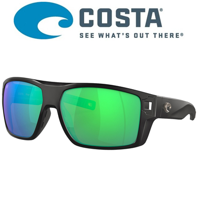 Costa Diego 580P Matte Black/Green Mirror 580P