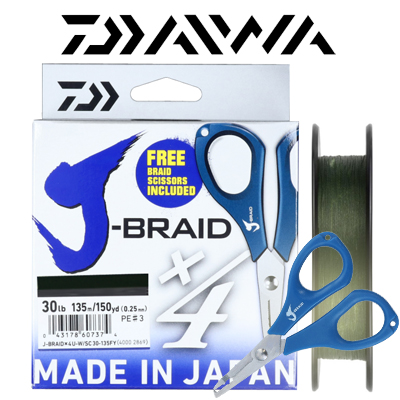 Daiwa J-Braid X4E-W/SC 135m зеленый