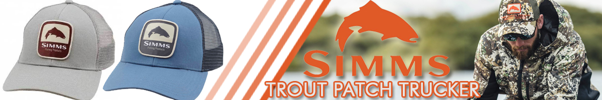 Simms Trout Patch Trucker Blue Stream
