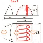 Палатка Canadian Camper Rino 4 (цвет woodland  дуги 9,5 мм)