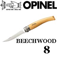 Opinel №8 VRI Folding Slim Beechwood