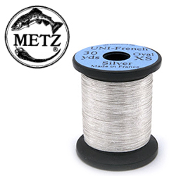 Metz French Tinsel Oval Small Silver