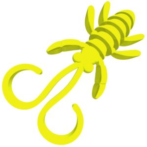 Силиконовая приманка Sansan San-Worm Nevesya 35S, Чеснок, кислотно-лимонная