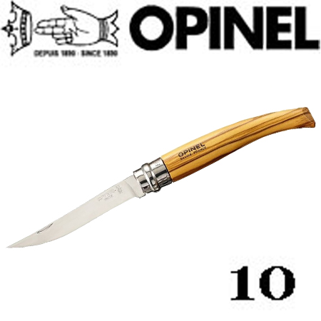 Opinel №10 VRI Folding Slim Olivewood