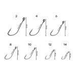 Одинарный крючок CF S hook №4 10 шт