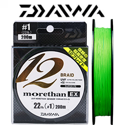 Daiwa UVF Morethan Sensor 12Braid EX +Si [Lime Green] 200m