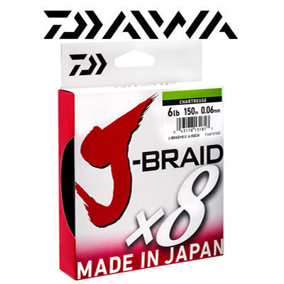 Daiwa J-Braid X8 Chartreuse 150m 