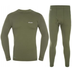 Термобелье комплект Graff 901/900 (длинный рукав, оливковый) р. M