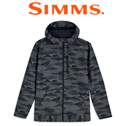 Simms Rogue Fleece Hoody, Shroud Black (14403-1358)