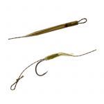 Поводок готовый с крючком и лентяйкой Carp Pro WG №4 25lb