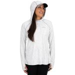 Термофутболка Simms Women's Solarflex Hoody - Print, Lily Pad White, M