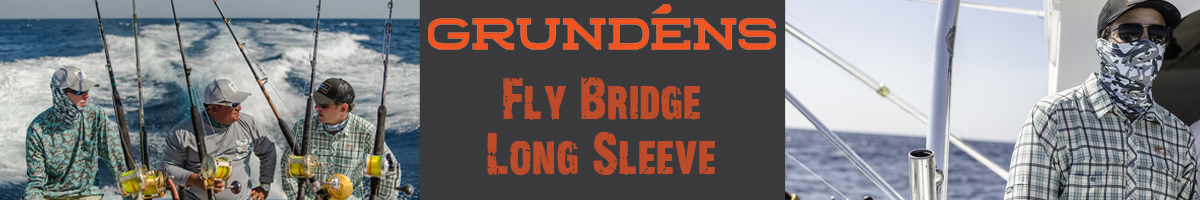 Grundens Fly Bridge Long Sleeve Dark Slate Plaid