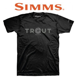 Simms Reel Trout T-Shirt Black