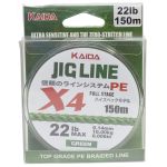Плетёный шнур Kaida Jig Line 4X Green 150м 0,20мм 40lb