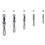 Карабин с вертлюгом Colmic Roll Swiv + Hanging Snap № 8 / 10кг /12шт (GM301708)