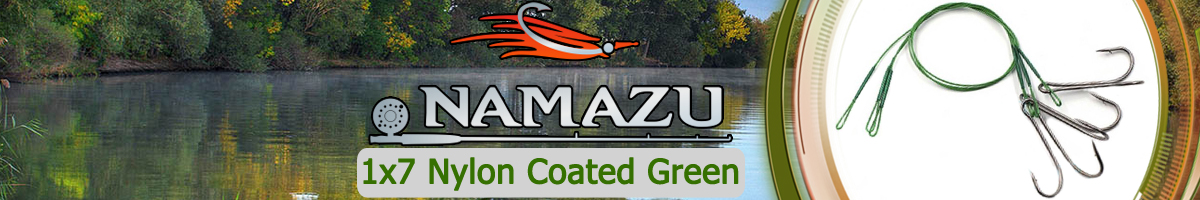 Namazu Leader 1х7 Nylon Coated Green с двойным крючком