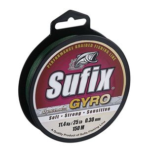 Леска плетеная Sufix GYRO Braid зеленая 135м 0.12мм 6.5кг	