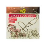 Карабин Crazy Fish Cross-Lock Snap CLS0_20 №0 (20шт.в.упаковке)