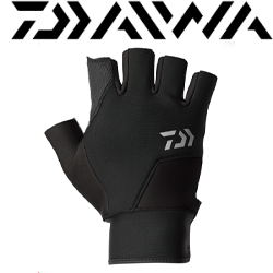 Daiwa DG-7824W All Round Cold Protection Gloves 5 Pieces Cut (Black)