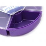Коробка круглая четырехсекционная Nautilus Round Tackle Box d-12см H-2,8см*