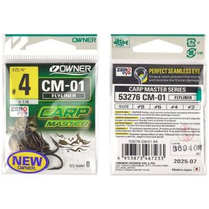 Крючок Owner Carp Flyliner teflon №6 8шт
