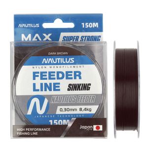 Леска фидерная Nautilus Feeder Sinking Dark Brown 150m 0,20мм., 4,2кг