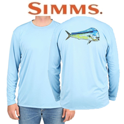 Simms Solar Tech Tee Dorado Faded Denim