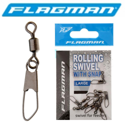 Flagman Rolling Swivel Snap Black