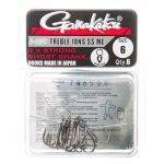 Крючок Gamakatsu Treble Hooks 18NS SS ME Preda Short Shank Black №02