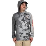 Термофутболка Simms SolarVent Hoody - Pro, Woodland Camo Flame, XL