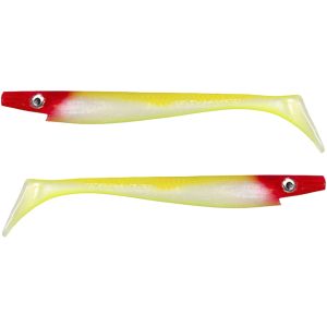 Силиконовая приманка Strike Pro Pig Shad Jr, 200 мм, 50 гр, цвет: Clown Glow (уп./2шт.) (SP-172C#SP22)