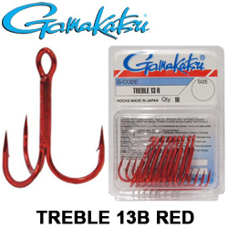 Gamakatsu Treble Hooks Red 13B